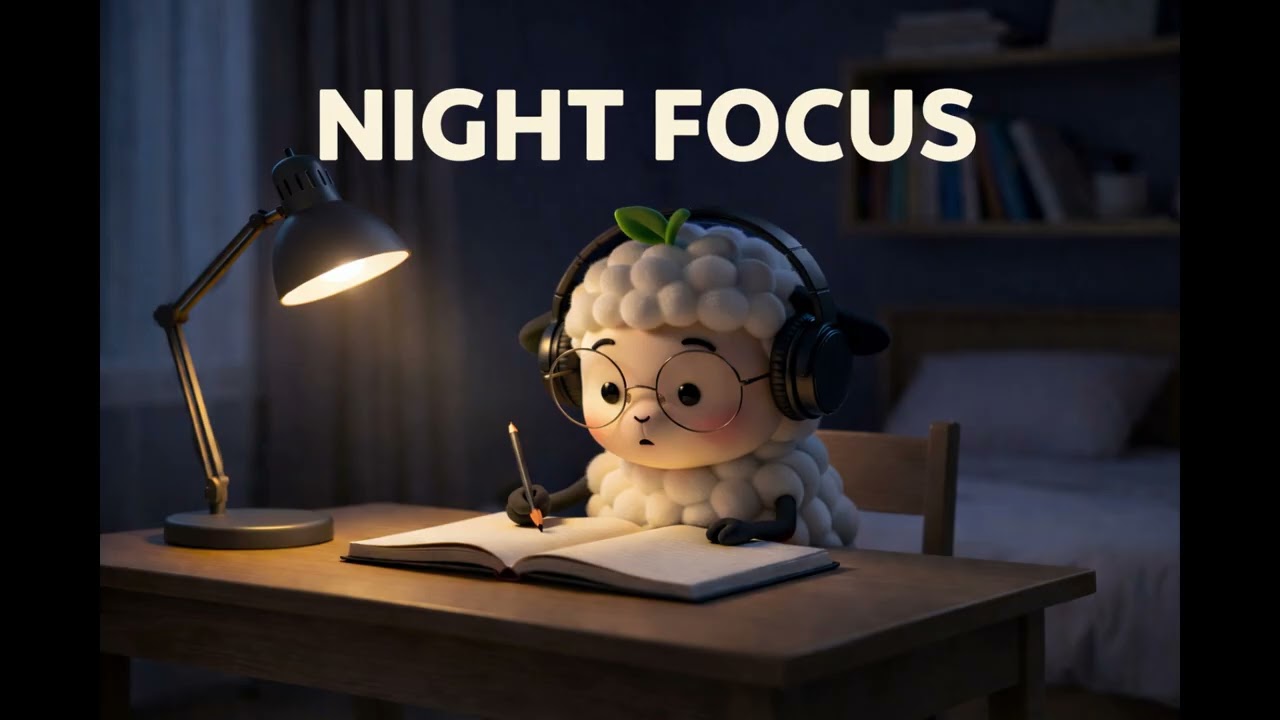 Late Night Focus Lofi – Calm Study Music for Midnight Focus