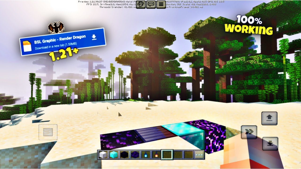 Realistic shader for minecraft shaders 1.21+ | bsl shaders mcpe 1.20+ android | Mcpe RTX 1.21