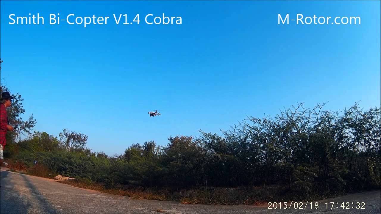 MultiWii 2.4 Bi-Copter flying 8 min test stable