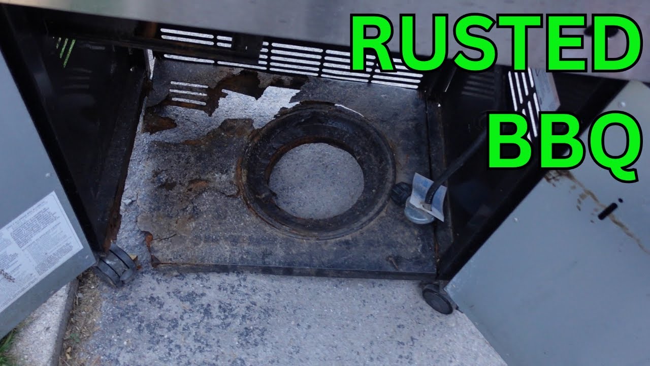 Rusted BBQ Bottom Panel Repair