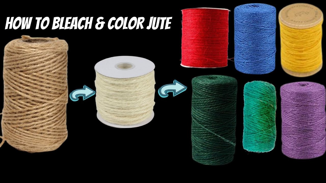 How to Bleach And Color Jute | DIY Jute color