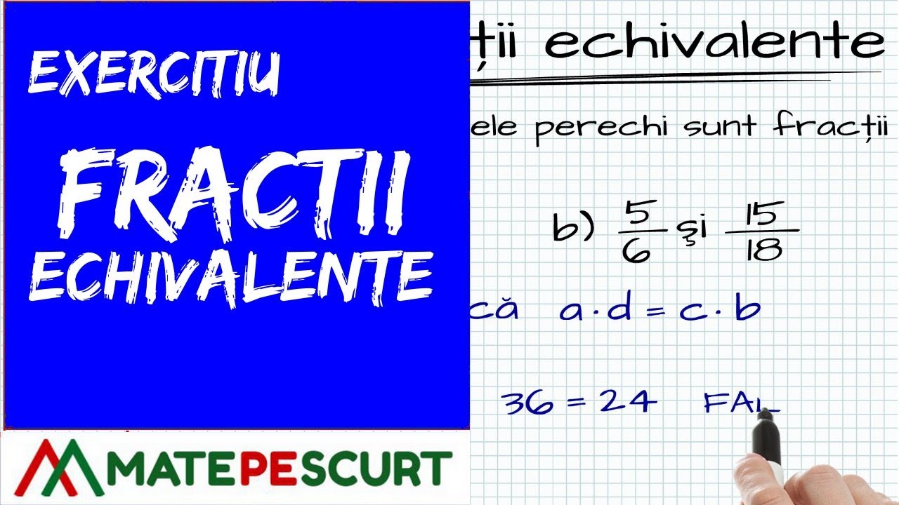 Exercitiu rezolvat - fractii echivalente