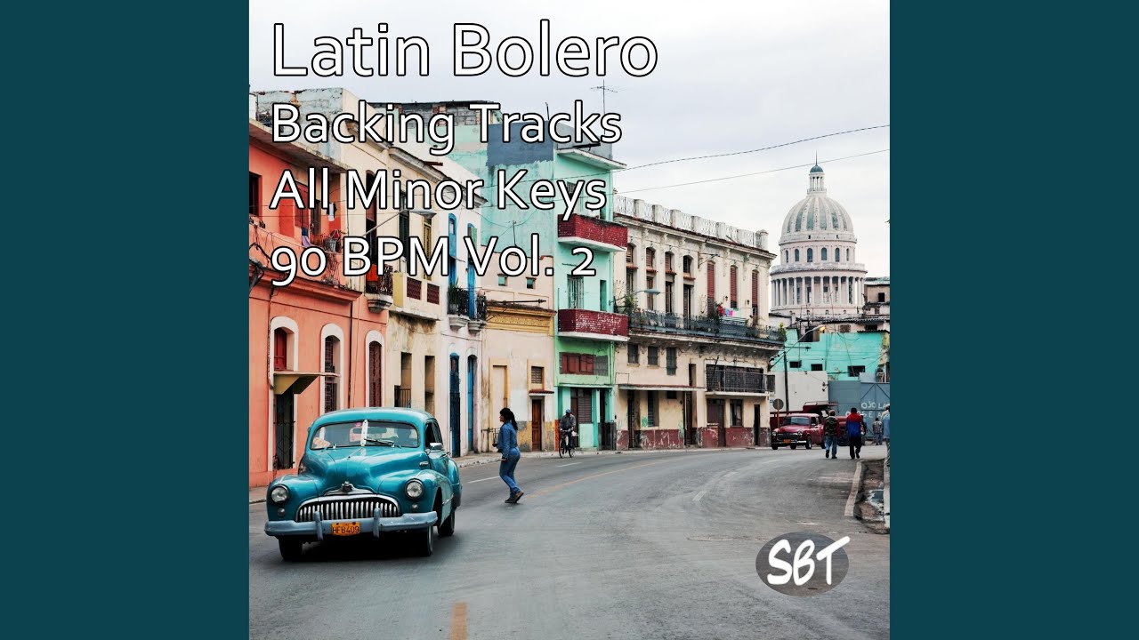 Latin Bolero Guitar Backing Track in E Minor, 90 BPM, Vol. 2