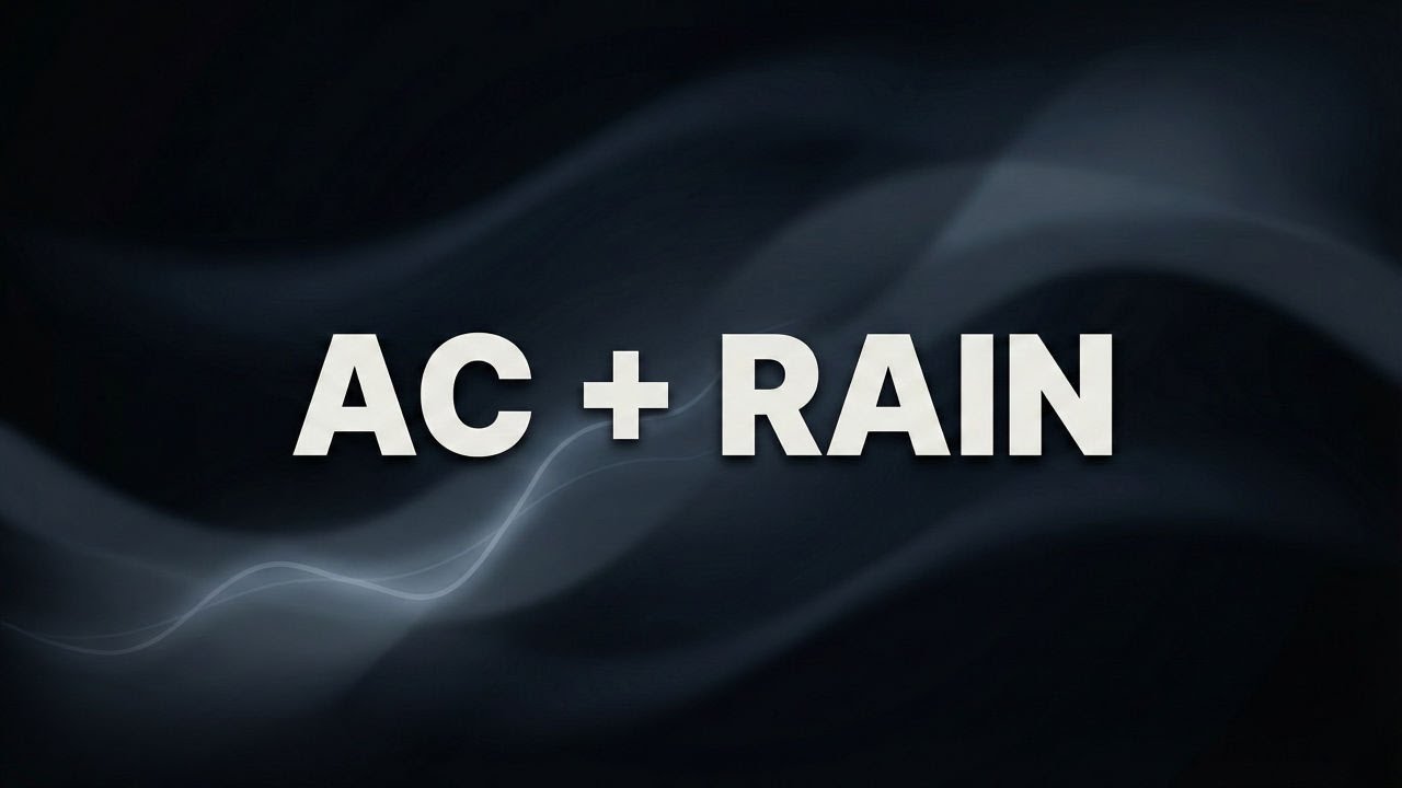 AC Noise and Soft Rain for Sleep & Focus | 8 Hours