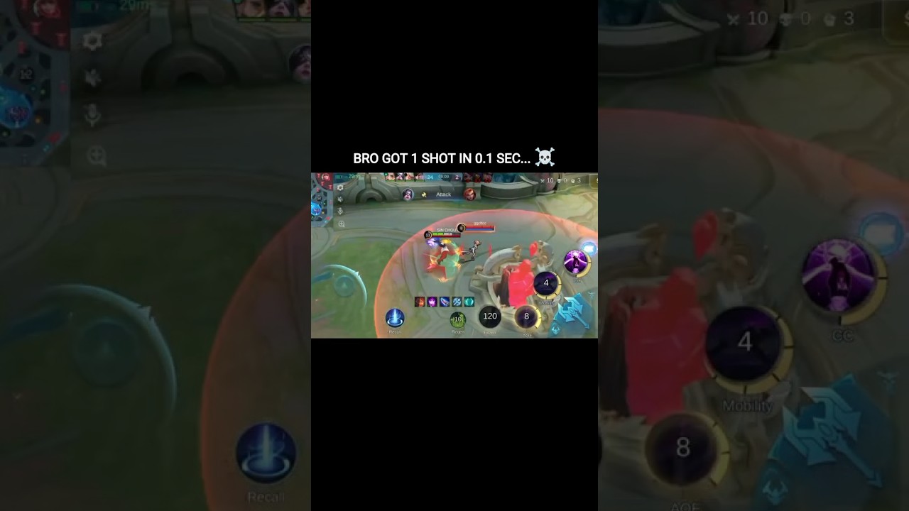 ☠️0.1sec one shot 😂best build chou 