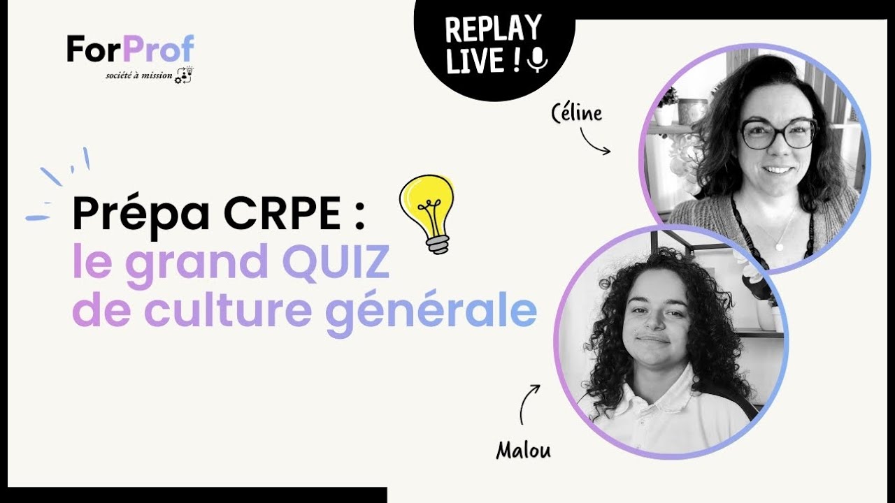 Prépa CRPE : le grand QUIZ de culture générale.