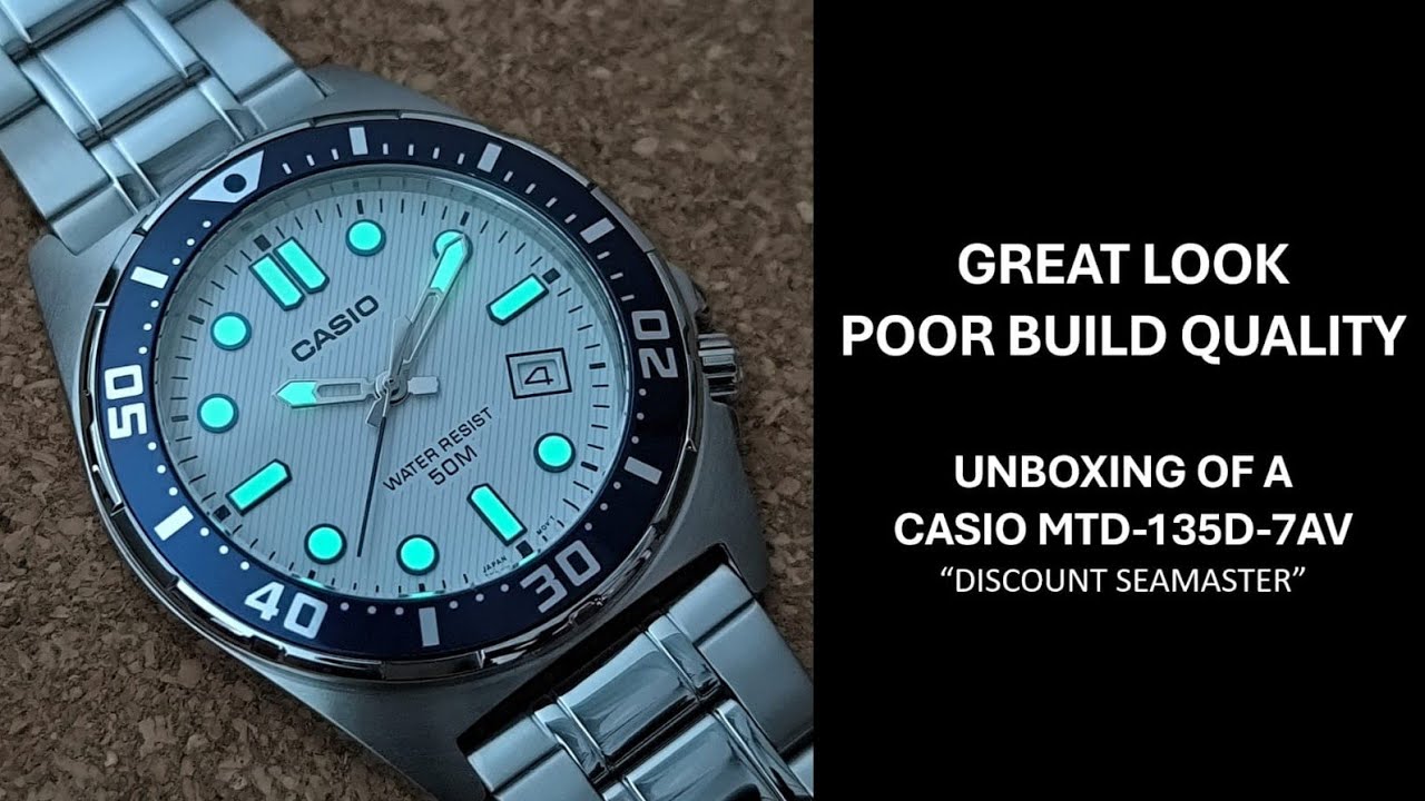 Casio только что выпустила Omega Seamaster — распаковка и первые впечатления от Casio MTD-135D-7AV