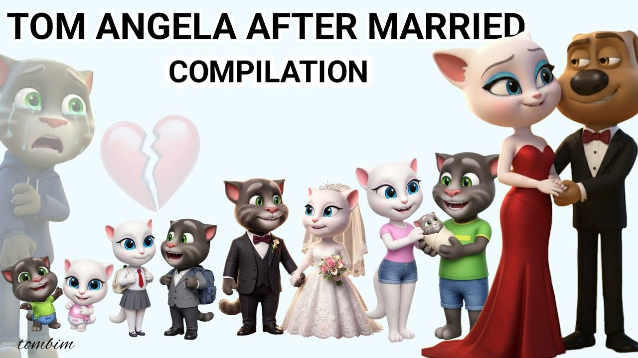 My Talking Tom Friends World - Angela Tom Before After Married Compilation