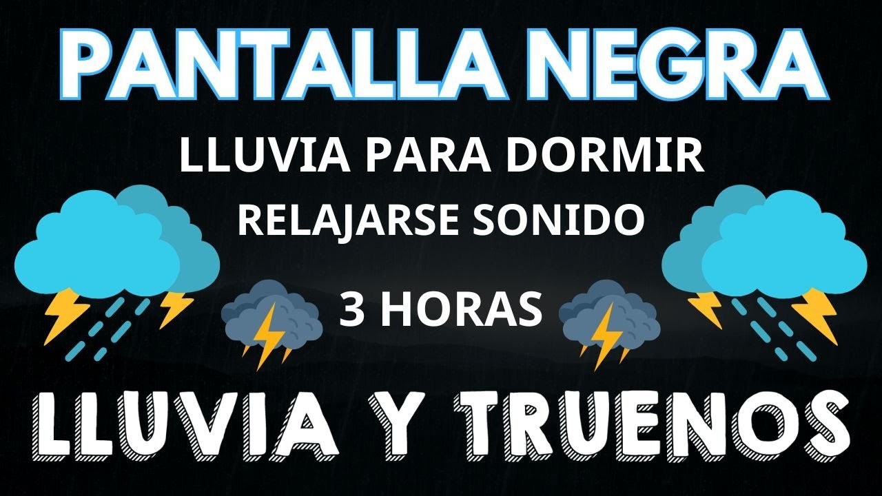 LLUVIA Y TRUENOS 🌧 PANTALLA NEGRA 🌧 Dormirás Bien y Relajante con Sonido de Lluvia en Bosque Brumoso