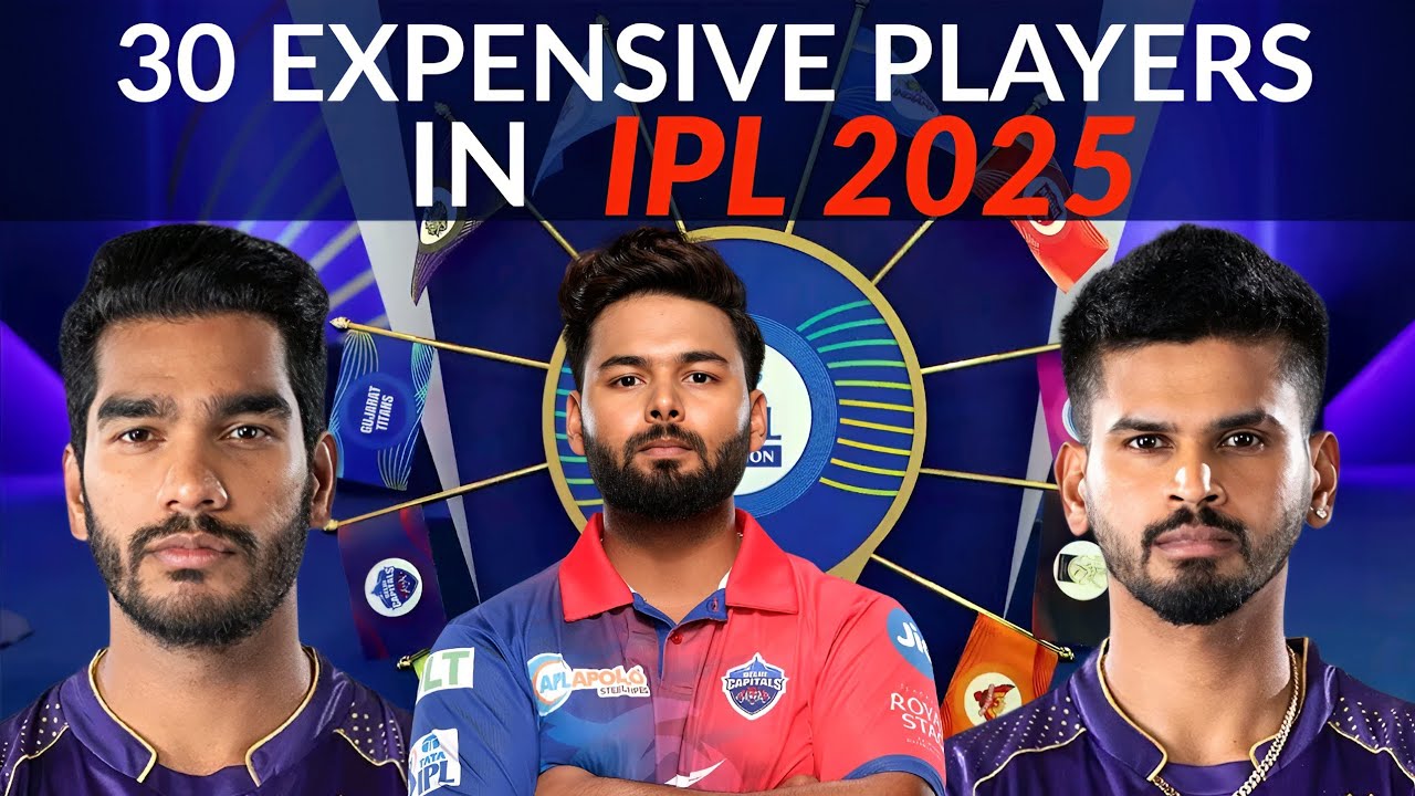 Top 30 Most Expensive Players In IPL 2025 || Rishabh Pant Becomes Most Expensive Player