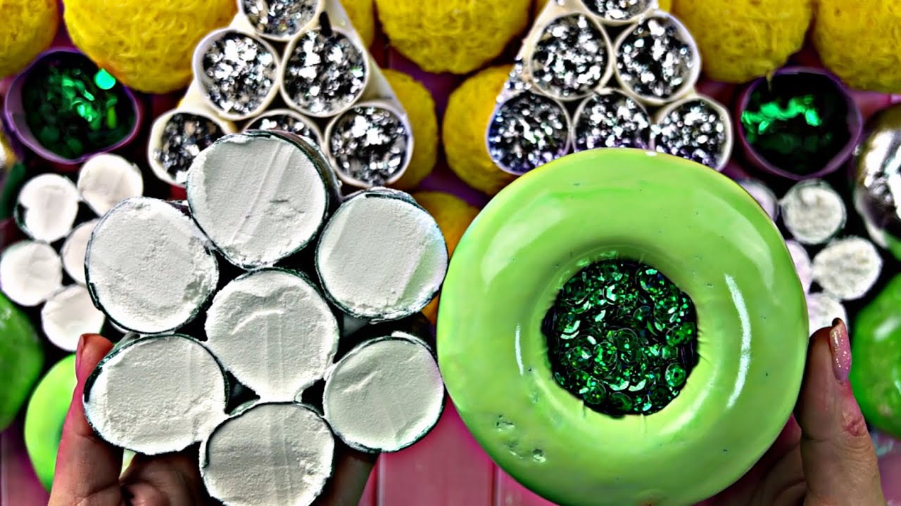 💥ASMR 💥clay cracking 💥crushing soap boxes with glitter and starch 💥