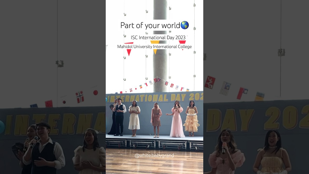 🎤🏰Finale show for our first stage in #Mahidol ISC as #whitebabygrand🐇 #happy #international #fyp