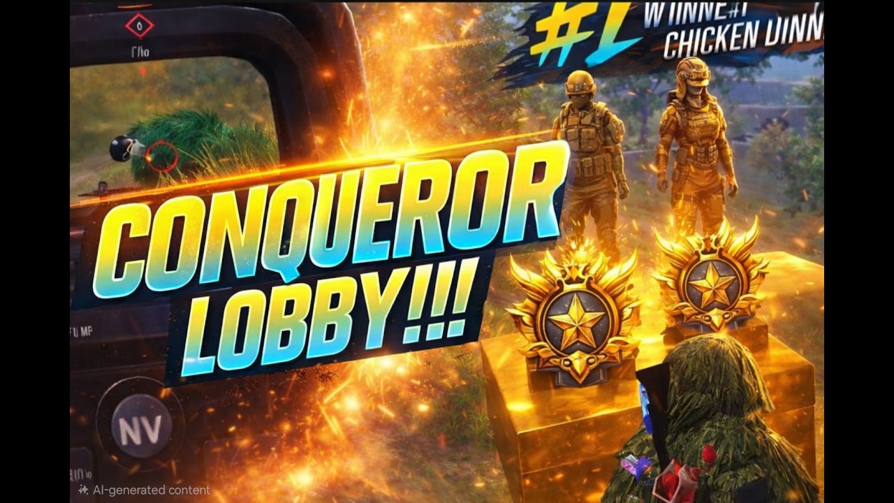 Conqueror Lobby!!!! | Unexpected Clutches | BGMI Gameplay