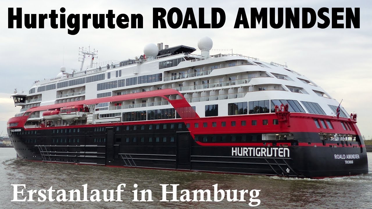Hurtigruten ROALD AMUNDSEN Erstanlauf in Hamburg 11.07.2019