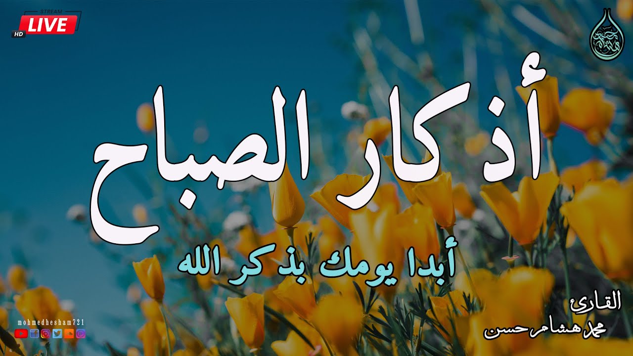 اذكار الصباح بصوت جميل هادئ مريح للقلب 💚 إذا قلته كفاك الله ورزقك من حيث لا تحتسب !! محمد هشام