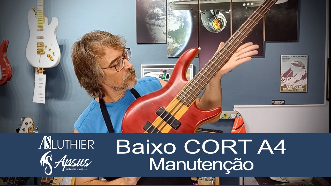 Baixo CORT A4 - Trastes, escala, Knobs... - 