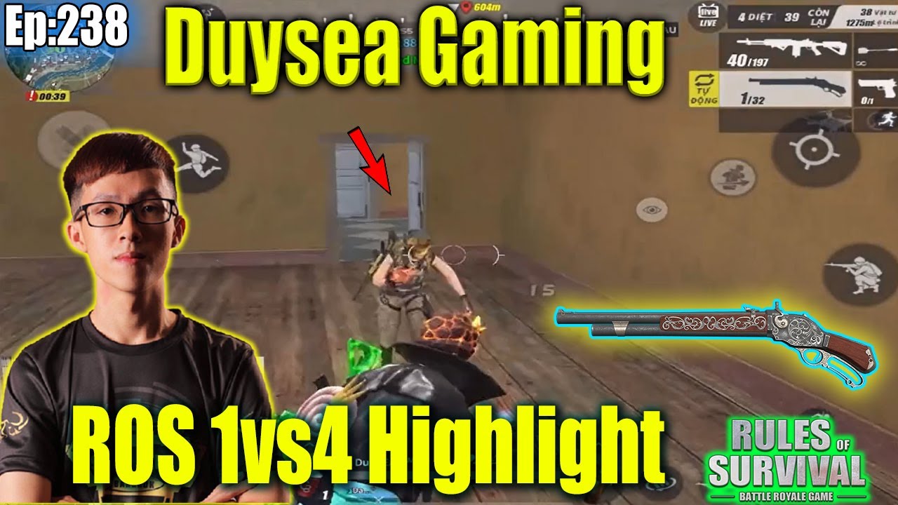 Duysea Ros 1vs4 Highlight,Duysea Shotgun God,Duysea Gaming,Rules of Survival, Ep:238