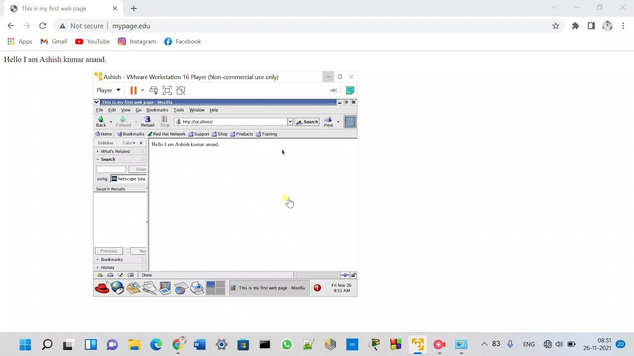 How to connect RedHat Linux with Apache web server with single and cross platform|Apache web server|