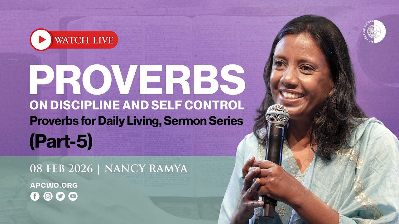 Proverbs on Discipline and Self-Control - Proverbs for Daily Living | LIVE (Sun Feb 08, 2026)