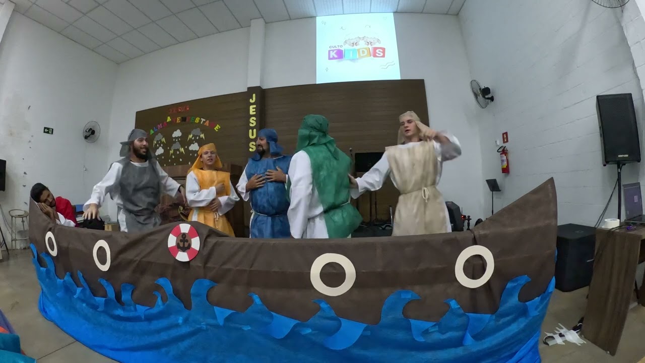 teatro Jesus acalma a tempestade Igreja Aliança Fiel