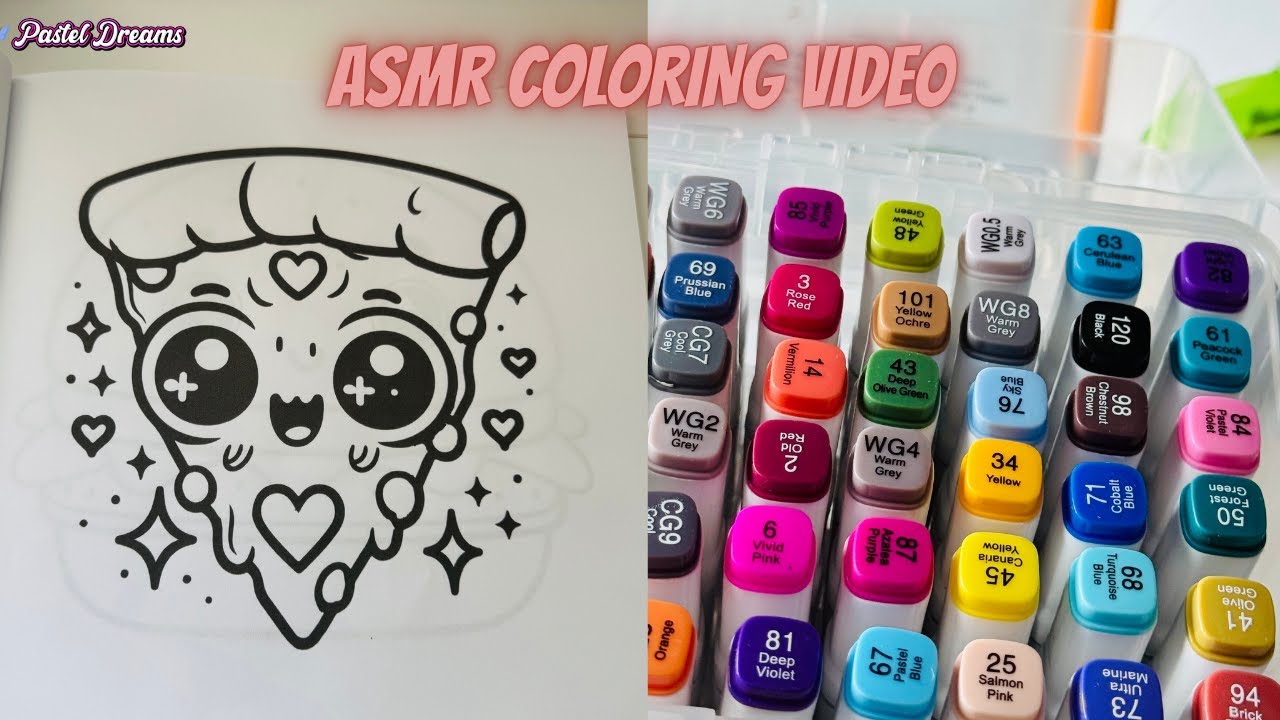 Relaxing and satisfying coloring video | ASMR Coloring my own coloring Video