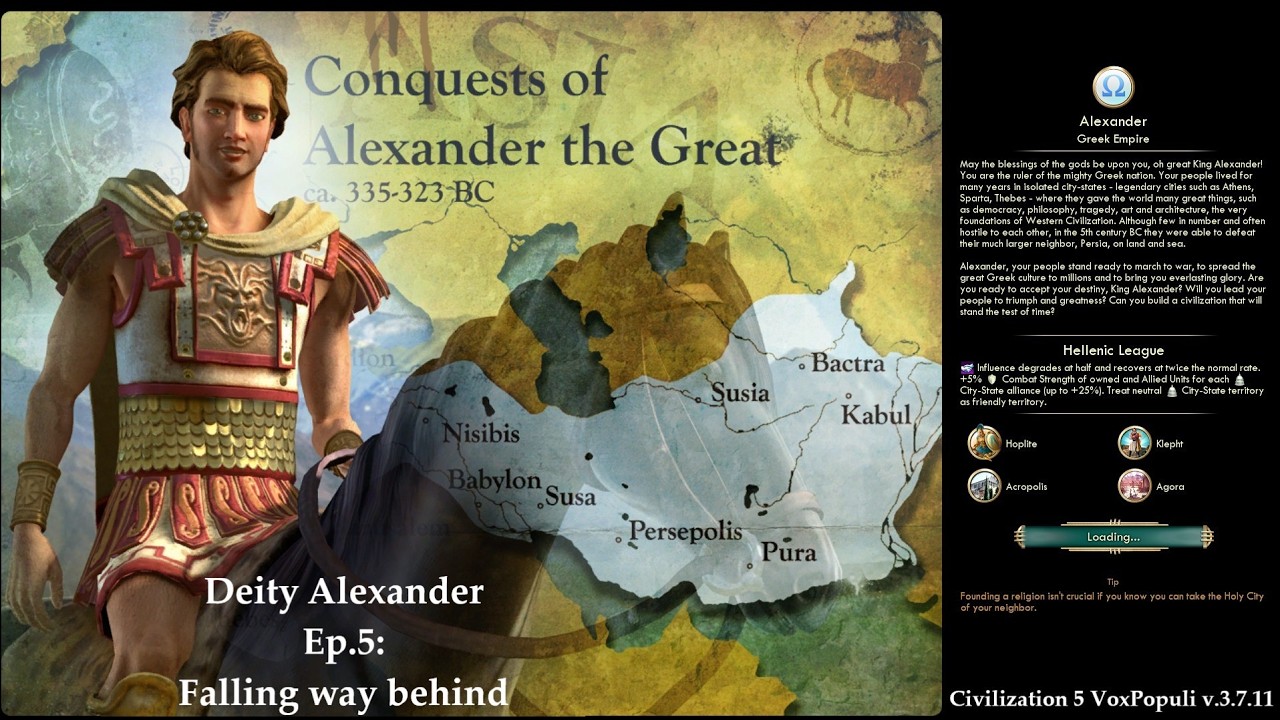Civ 5 Vox Populi: Deity Alexander - Ep.5: Falling way behind