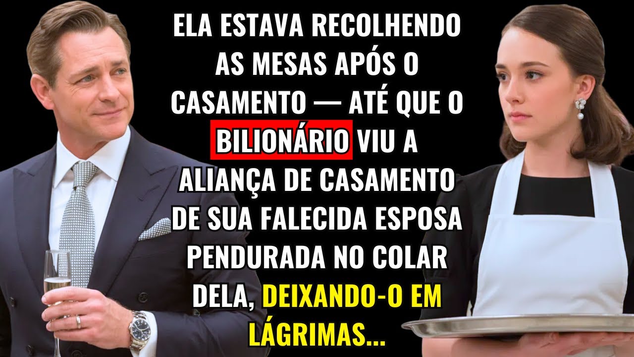 ELA ESTAVA RECOLHENDO AS MESAS APÓS O CASAMENTO, O BILIONÁRIO VIU A ALIANÇA DE SUA FALECIDA ESPOSA