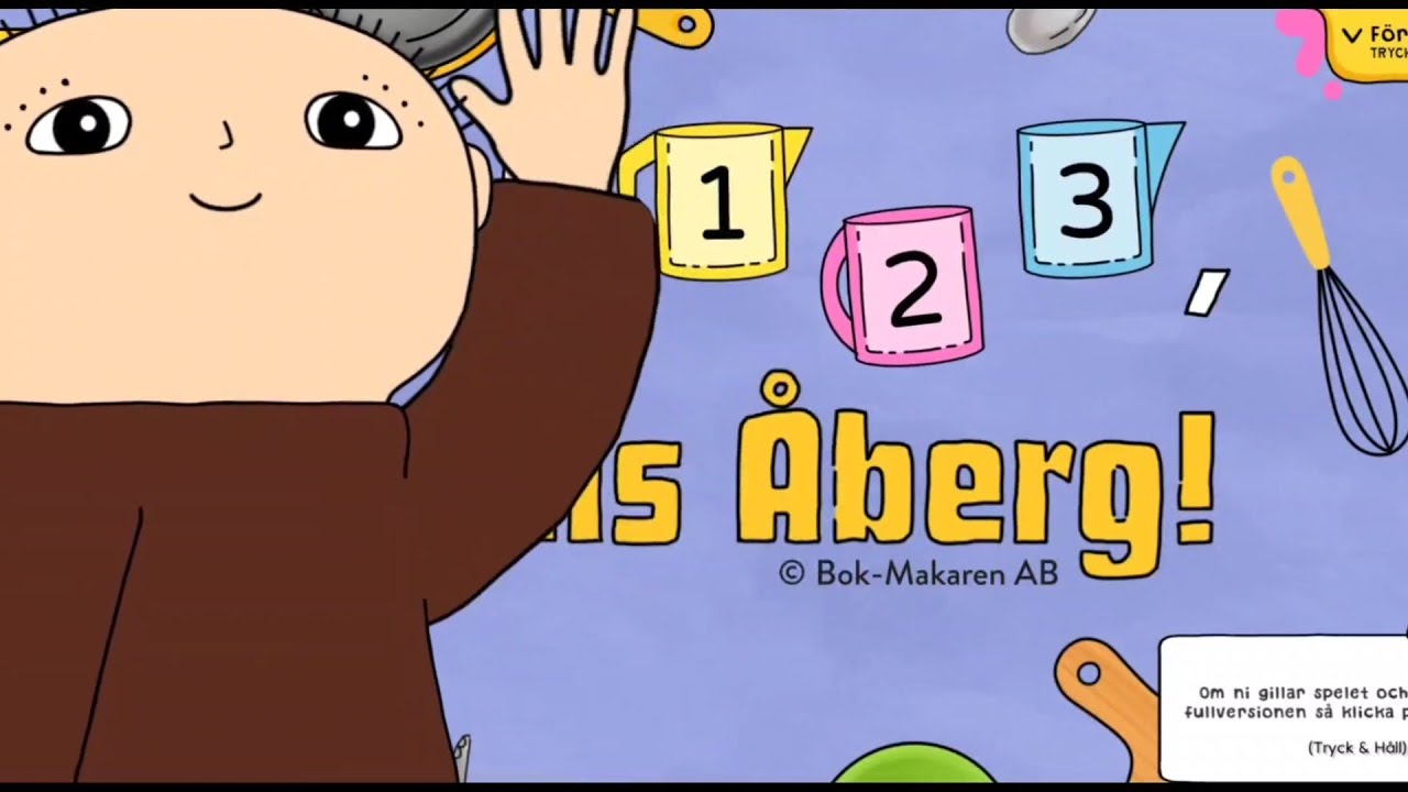 Lek 123, Alfons Åberg (räknar matte) visning av Android-app på svenska