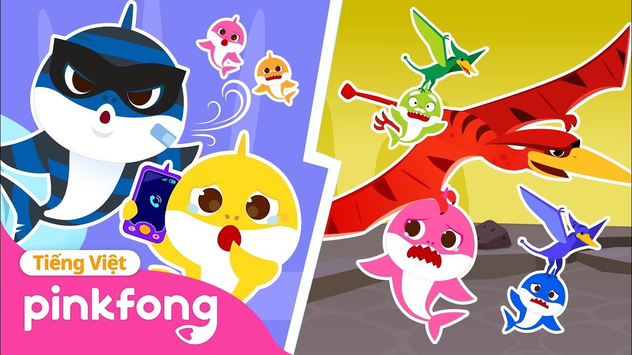 Chơi trốn tìm cùng Gia đình Cá mập + Tuyển tập 🦈 Câu chuyện Cá Mập Con 🦖 Baby Shark Pinkfong!