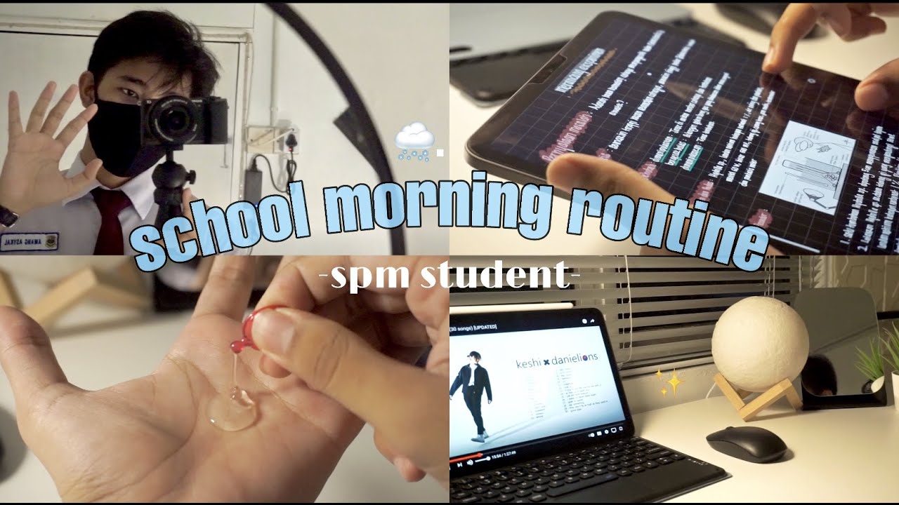 my highschool morning routine (spm student,2021) || aesthetic 🌨