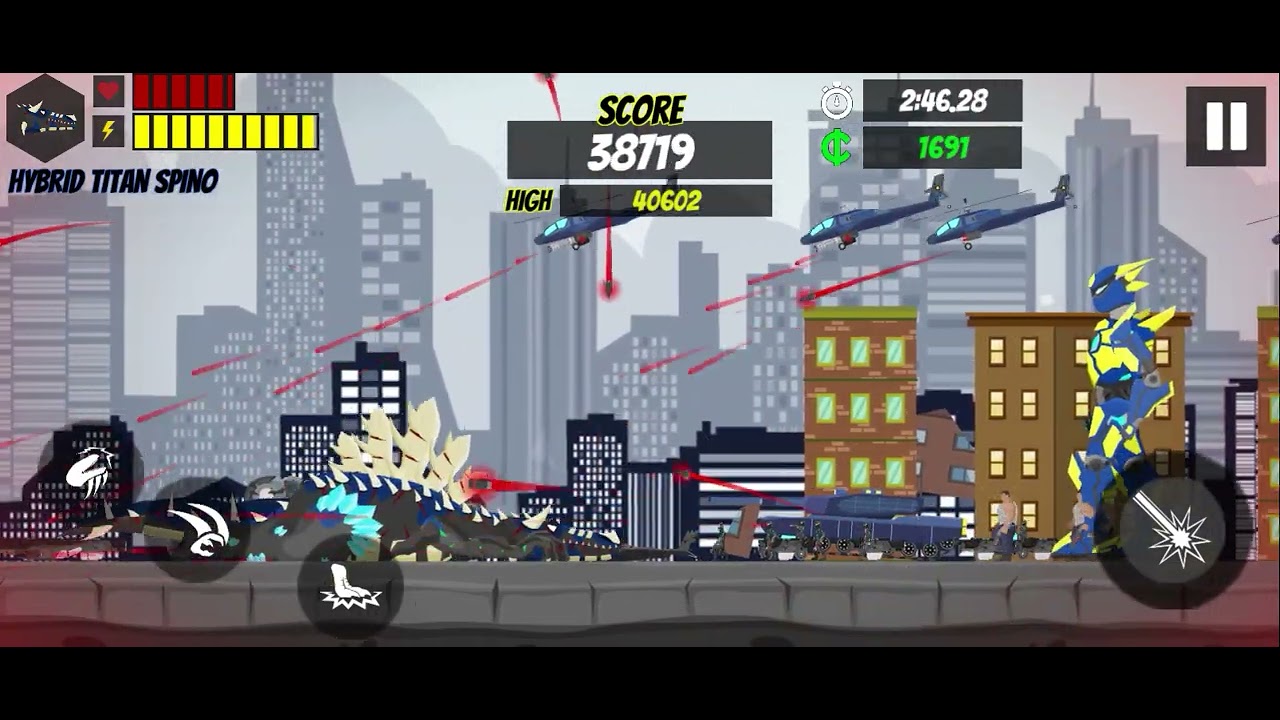 Playing Hybrid Titan Spino Rampage