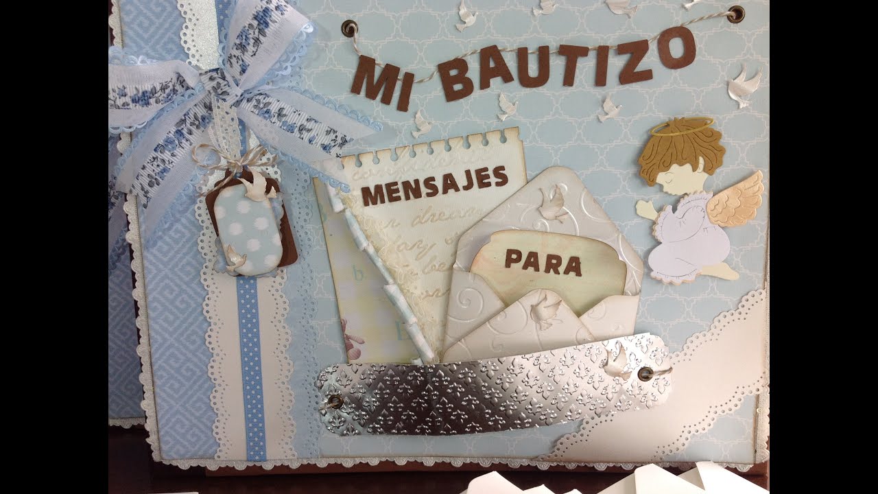 Tutorial álbum de firmas bautizo, primera comunión, baby shower para niños