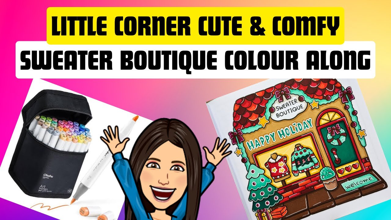 LITTLE CORNER CUTE AND COZY Sweater Boutique Colour Along with OHUHU ALCOHOL MARKERS