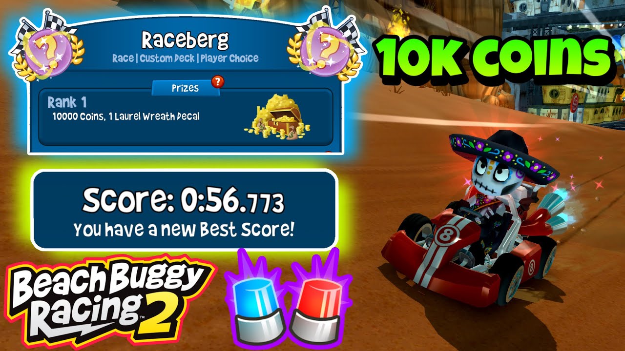 Raceberg 🏎️| 10k Coins 🪙Prize✨| Kartwheeler🚨+ El Zipo🫔| Beach Buggy Racing 2 🏖🏁| BB Racing 2