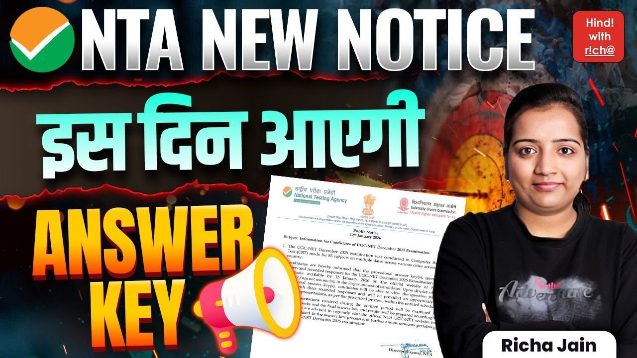NET ANSWER KEY 2026।NET RESULT UPDATE।NET HINDI ANSWER KEY 2026।NET HINDI 2026।HINDI WITH RICHA