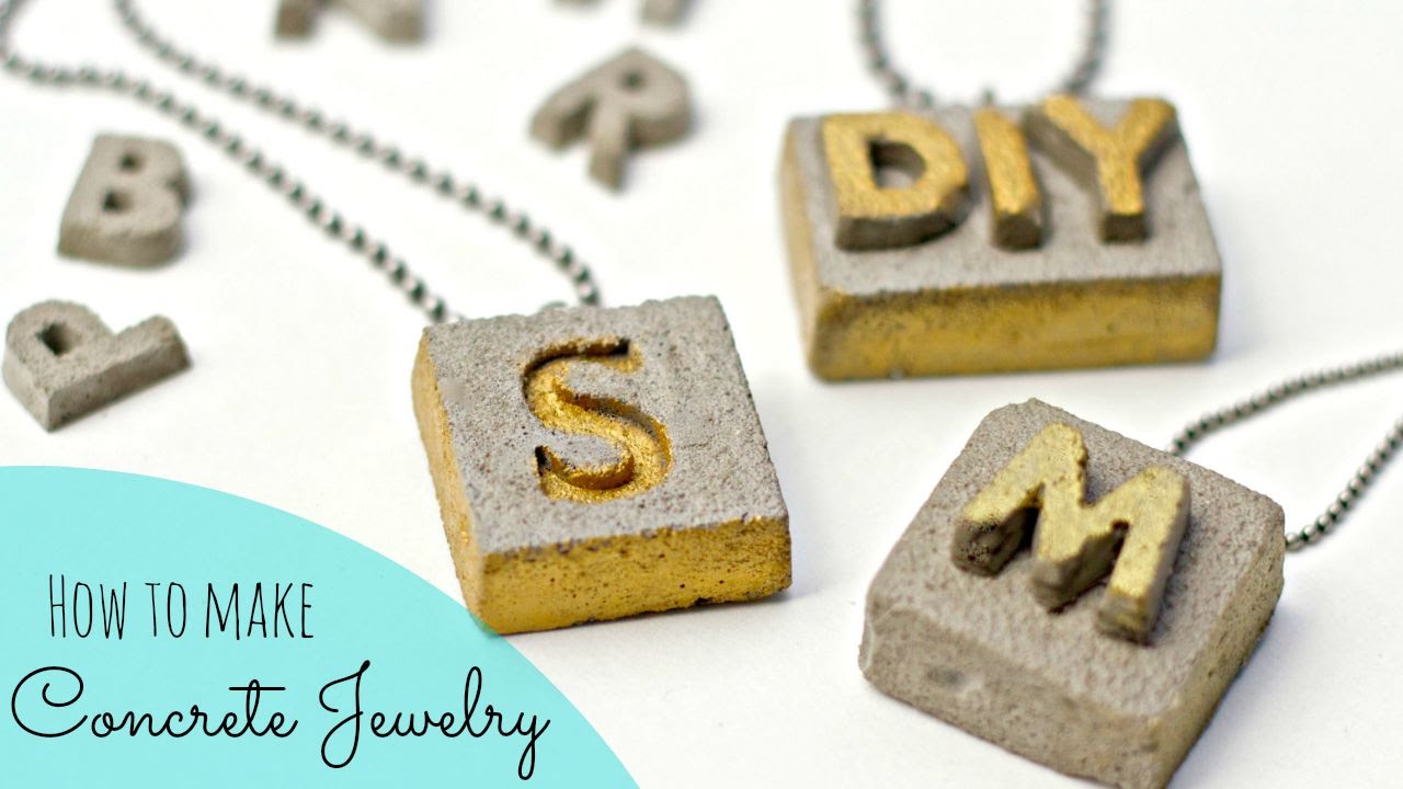DIY Cement Jewelry