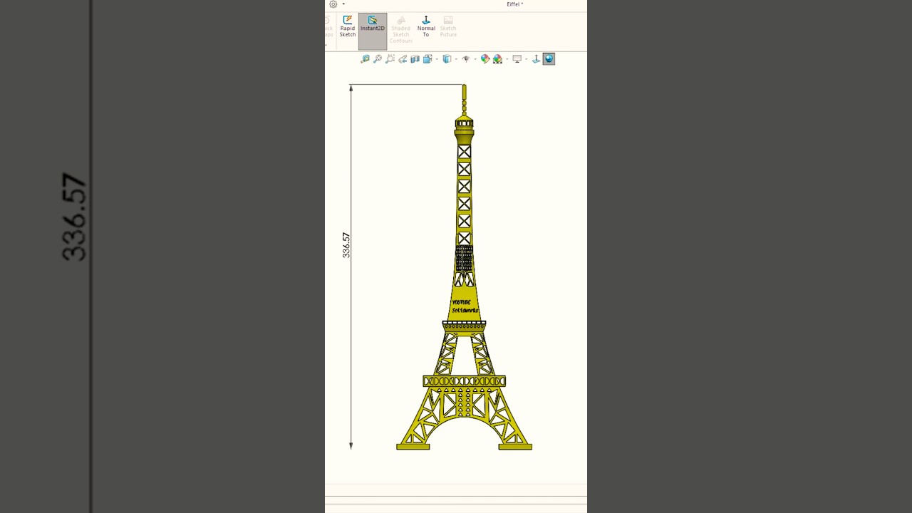 Eifel Tower 3D Design in Solidworks 
