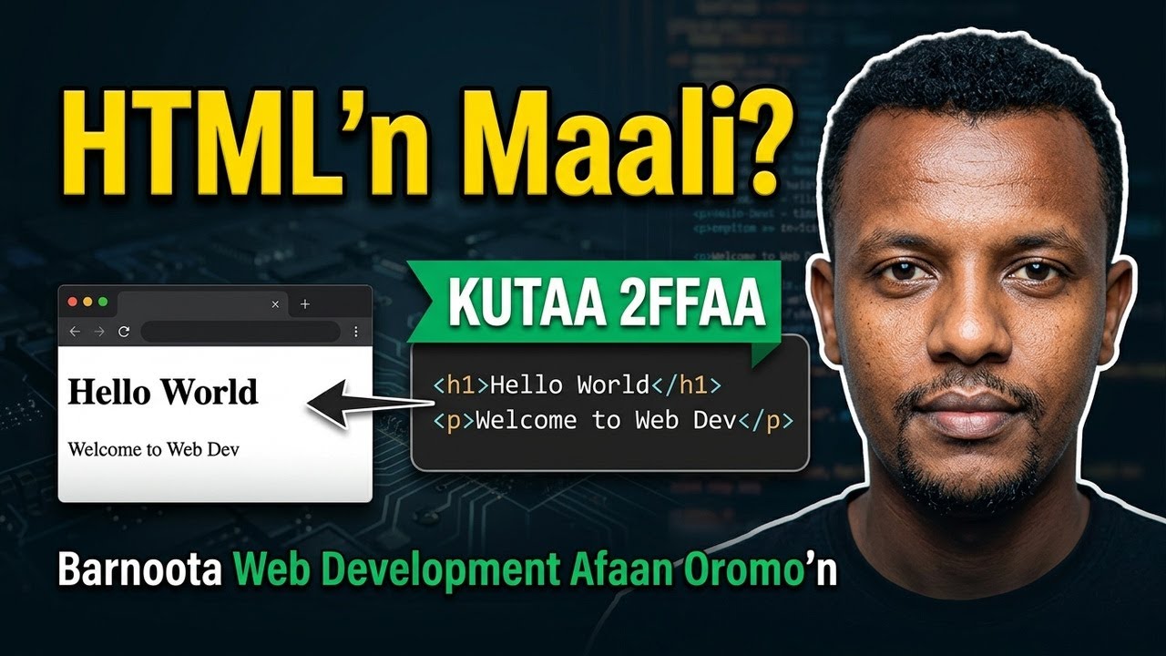 Barnoota Web Development - Afaan Oromo’n – Kutaa 2ffaa - HTML'n Maalidha?