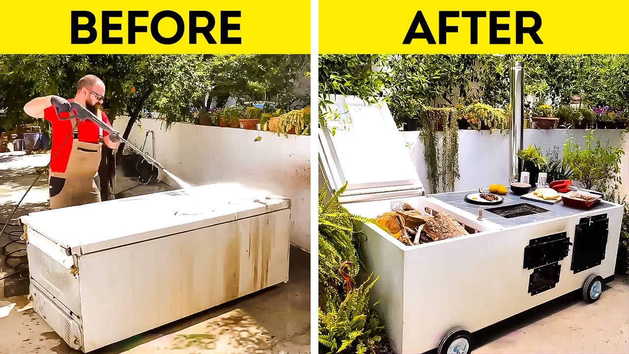 DIY STOVE FROM AN OLD FRIDGE