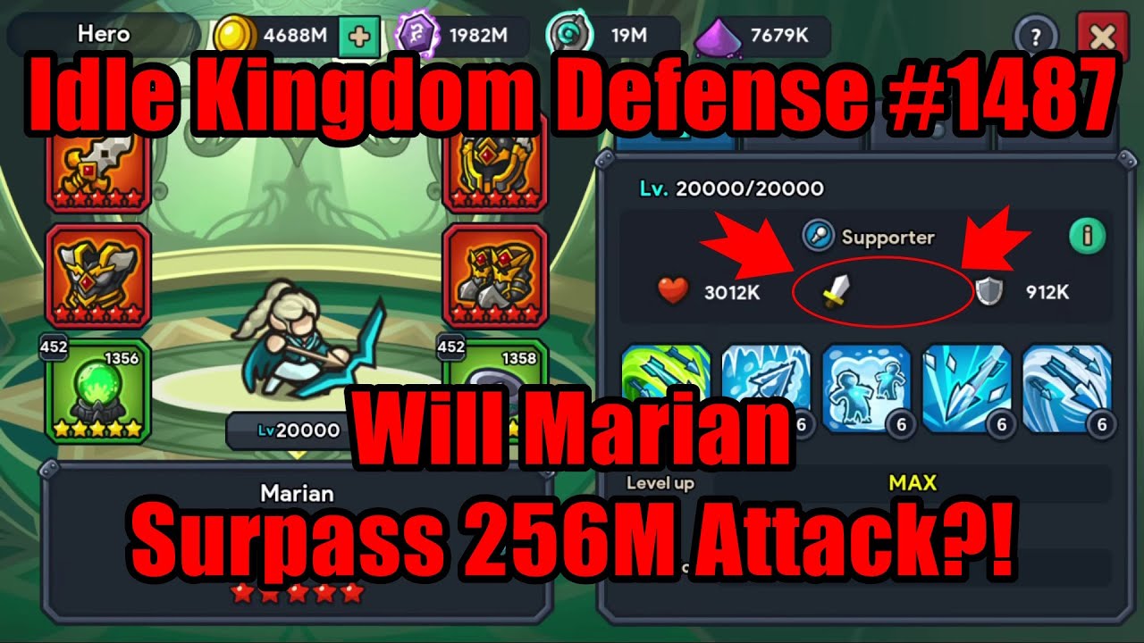 Idle Kingdom Defense #1487 - Сможет ли Мариан превзойти атаку в 256 миллионов?! #IdleKingdomDefense