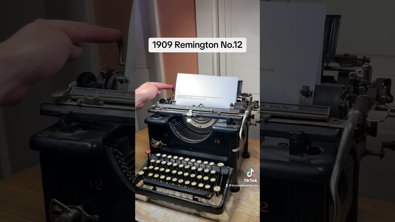 How to use all functions on a 1909 Remington No.12 antique desktop typewriter