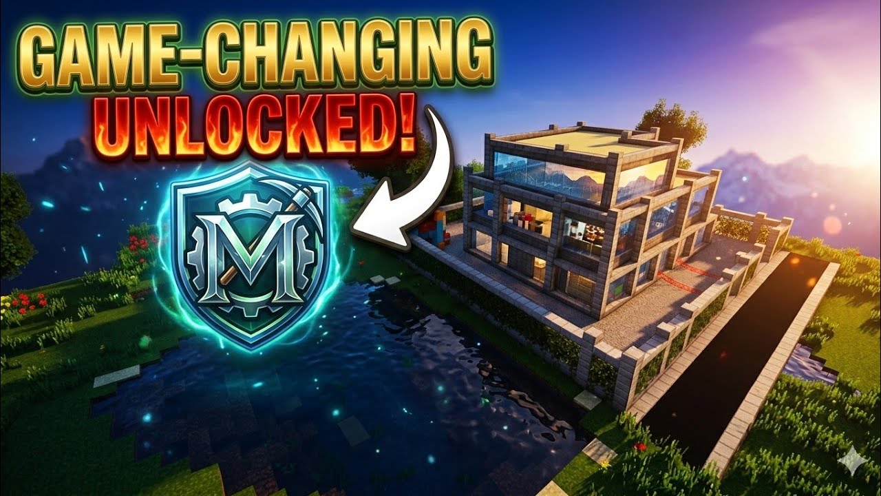 i build a modern house in minecraft BETTER than MrCrayfish... #buildhacks 