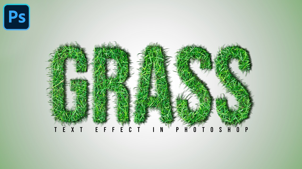 Grass Text Effect in Photoshop | Realistic Grass Typography Tutorial