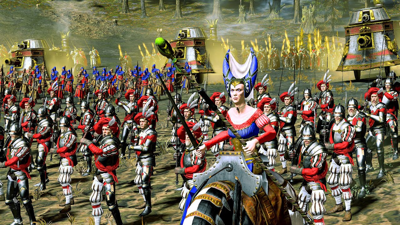 HIGH ELVES and DWARFS vs EMPIRE and BRETONNIA - TotalWar Warhammer 3