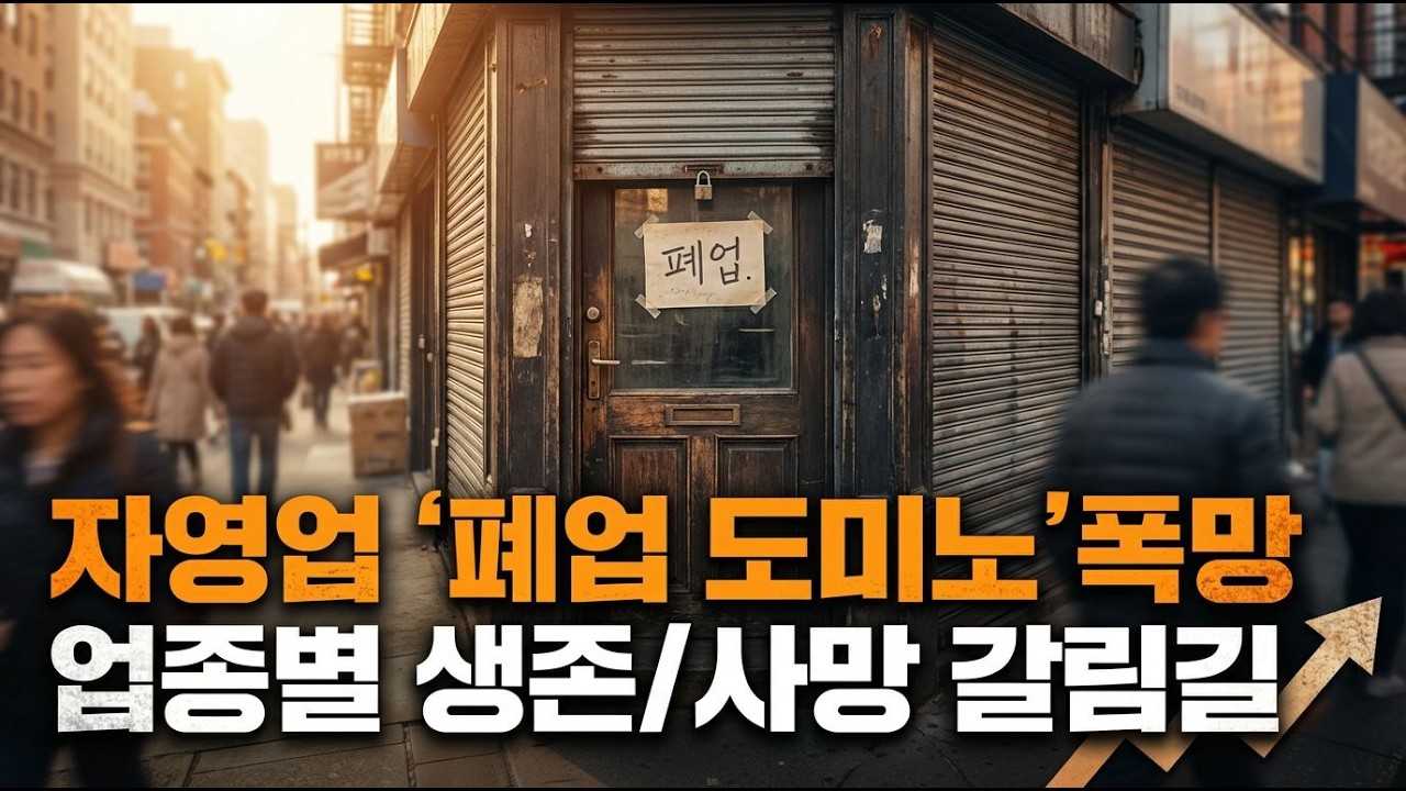 당 10곳 중 6곳은 사라집니다… 당신 차례일 수도 있습니다”“열심히 해도 망하는 이유… 자영업 폐업 도미노의 진짜 원인”