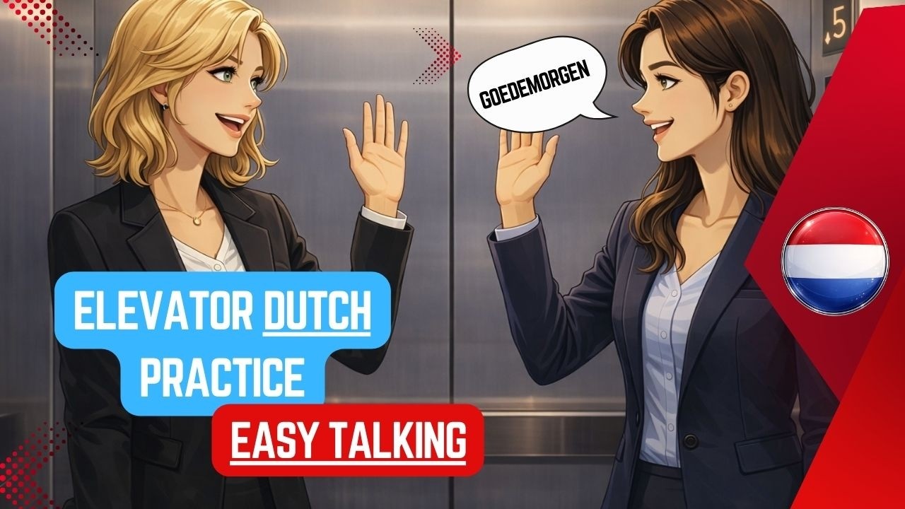 Learn Dutch for Beginners | Elevator Small Talk Conversation (Easy A1 Speaking Practice)