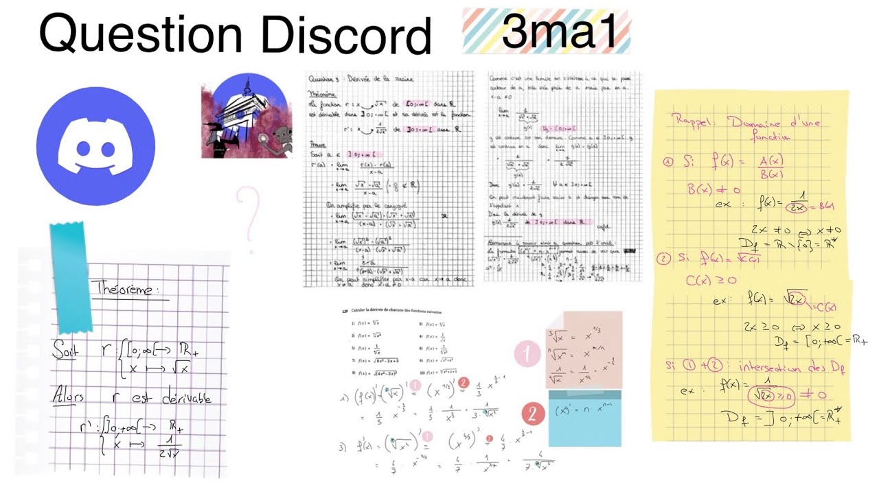 3ma1- dérivée de la fonction racine (question Discord)