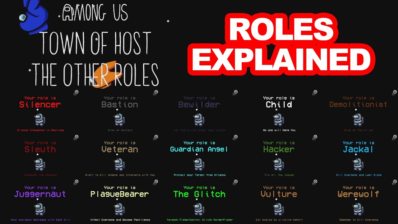 ROLES EXPLAINED | Among Us Town of Host: The Other Roles mod