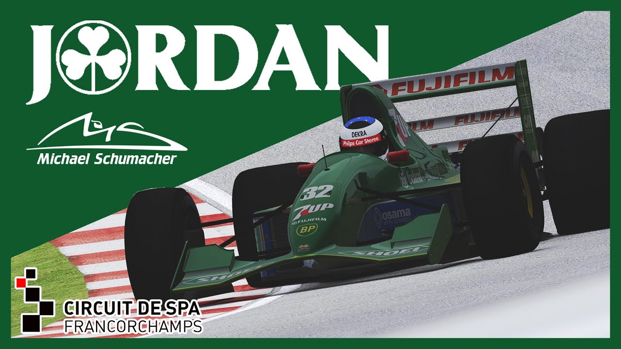 Schumacher Jordan 191 Realistic Onboard - 1991 Belgian GP | Assetto Corsa ULTRA REALISM