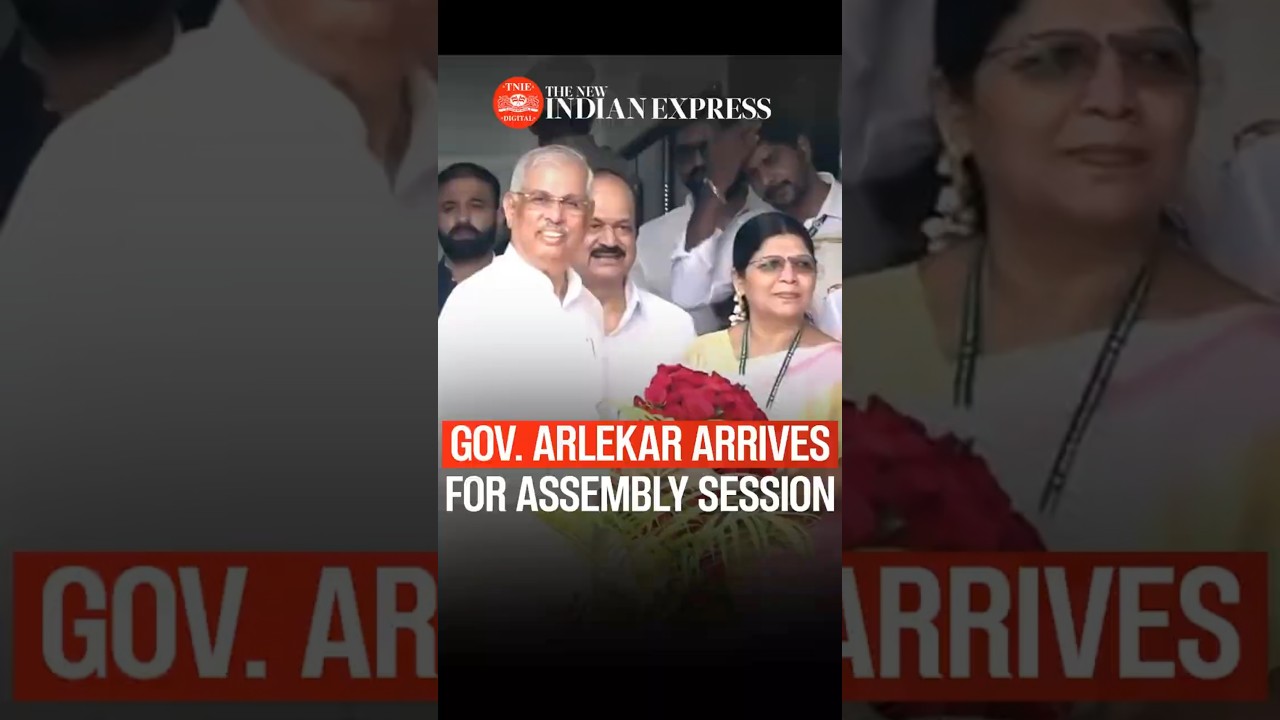 Tamil Nadu Governor Rajendra Vishwanath Arlekar arrives at the secretariat for assembly session